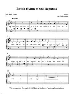 free printable piano hymn arrangements